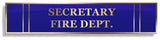 Secretary Fire Dept Citation Bar | National Medals Of Honor