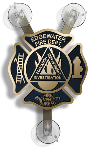 Edgewater Fire Dept Vehicle Window Shield | National Medals Of Honor